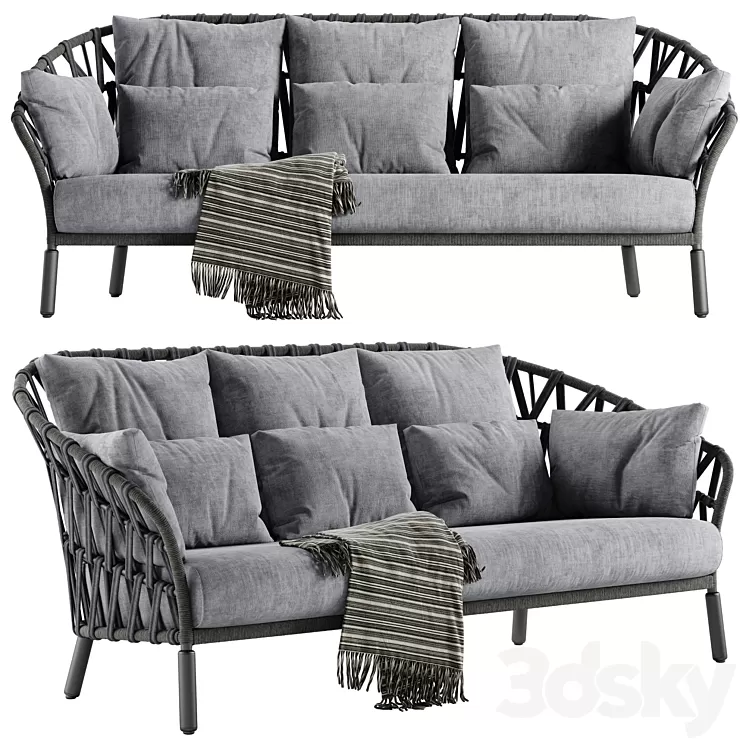 Varaschin Emma Cross sofa 3D Model Free