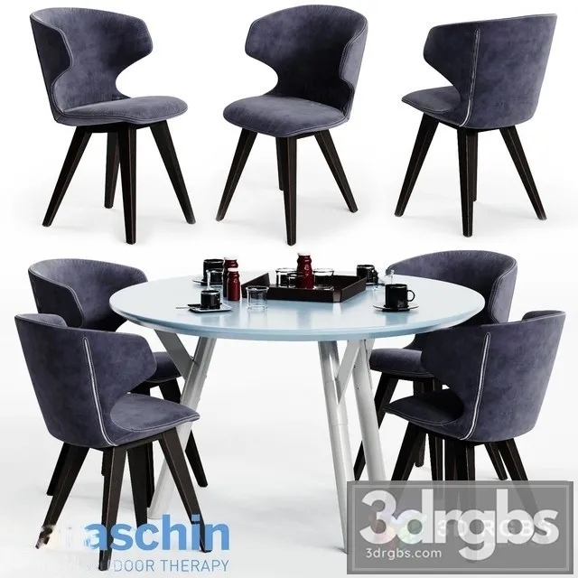 Varaschin Kloe Chair Link Table 02 3D Model Free