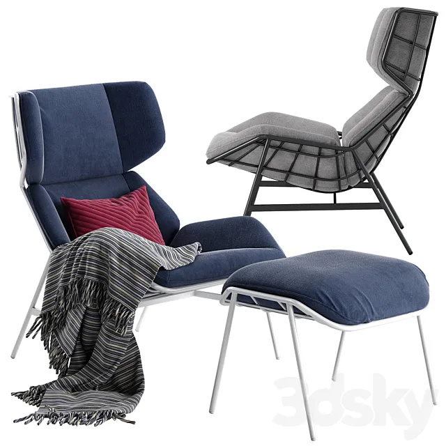 Varaschin Summer Set bergere armchair 3D Model