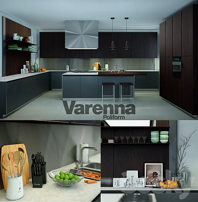 Varenna Poliform Twelve Kitchen 3DModel