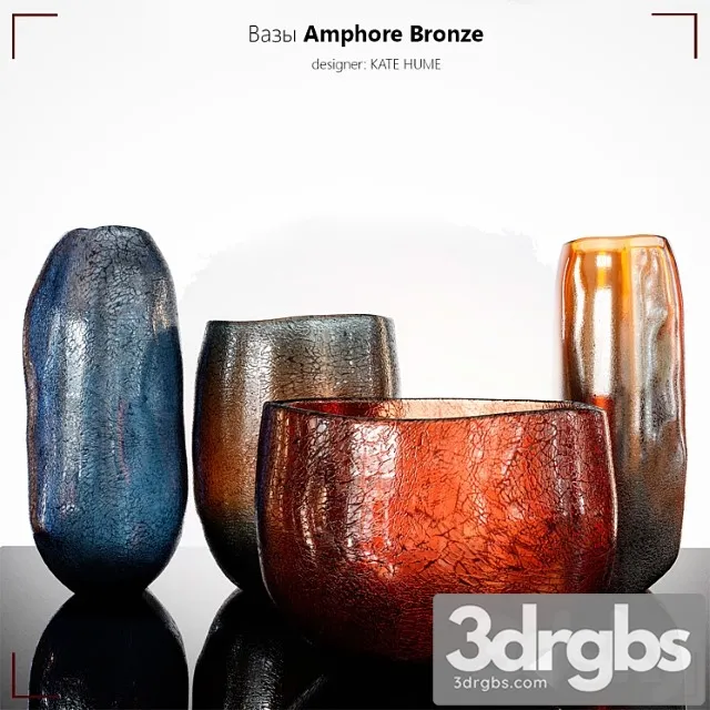 Vase Amphore bronze 3D Model Free