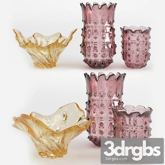 Vase Eichholtz vases set 2 3D Model Free