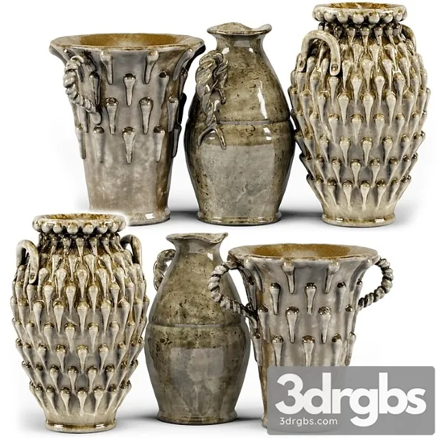 Vase French vase set 3D Model Free