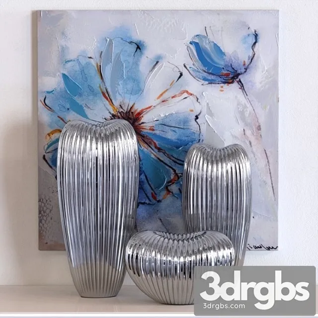 Vase Howard elliott ribbed ceramic vase 3D Model Free