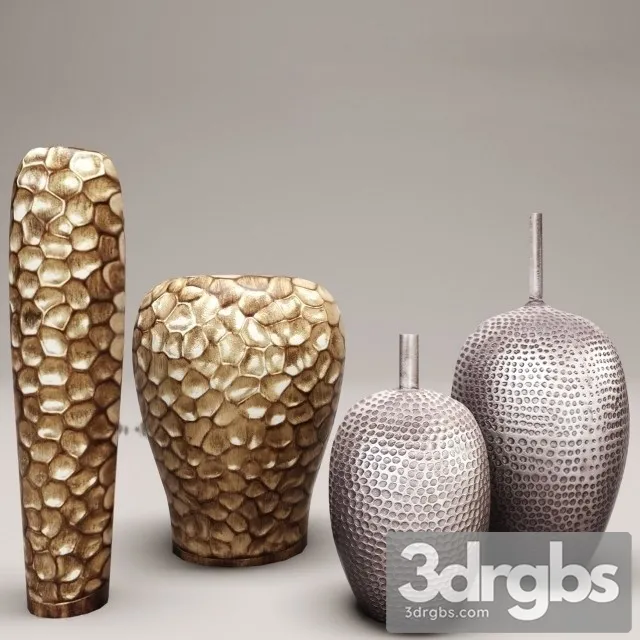 Vase Set 01 3D Model Free