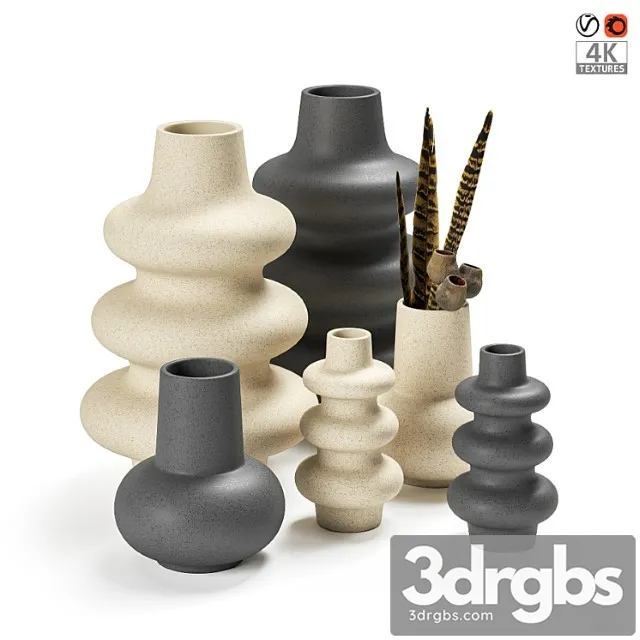 Vase Set of vases h&m 3D Model Download
