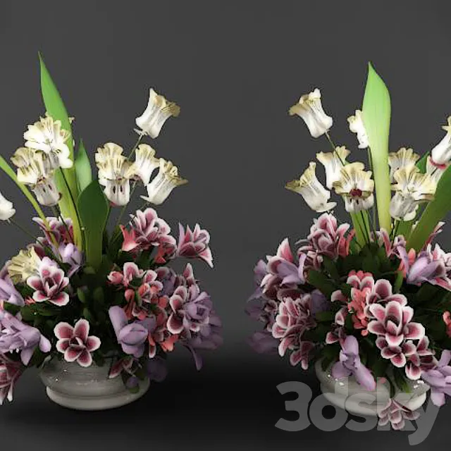 Vase with a bouquet 3DModel