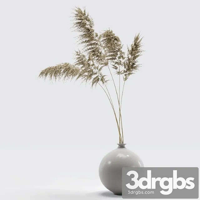 Vase with Dried Flowers 0002 3D Model Download