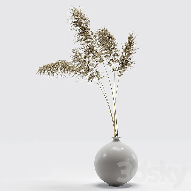 Vase with dried flowers 0002 Free Download