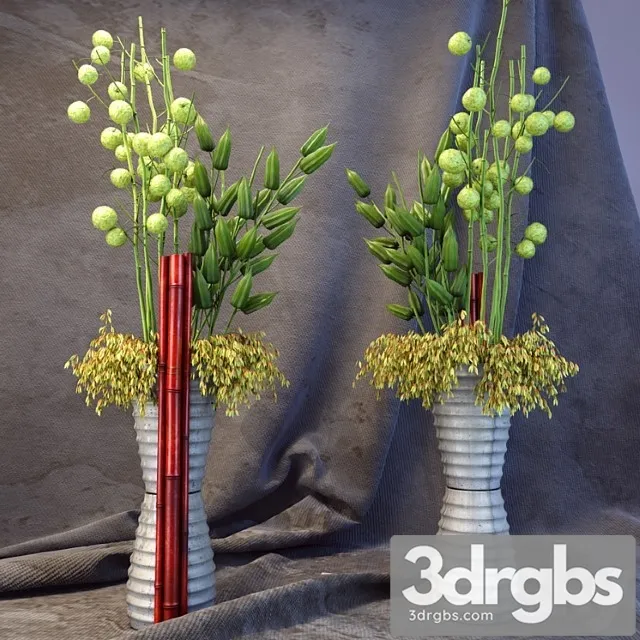 Vase With Flowers 1 3D Model Free