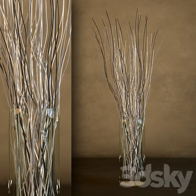 Vase with twigs 3DModel