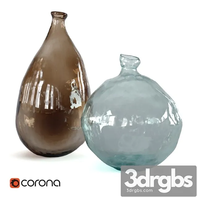 Vase Zara home glass vases 3D Model Free
