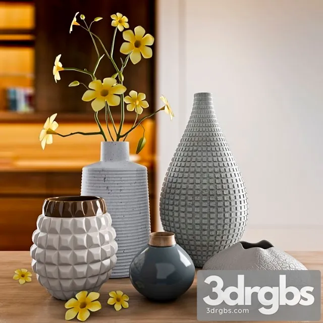 Vases And Flower Pots 3D Model Free