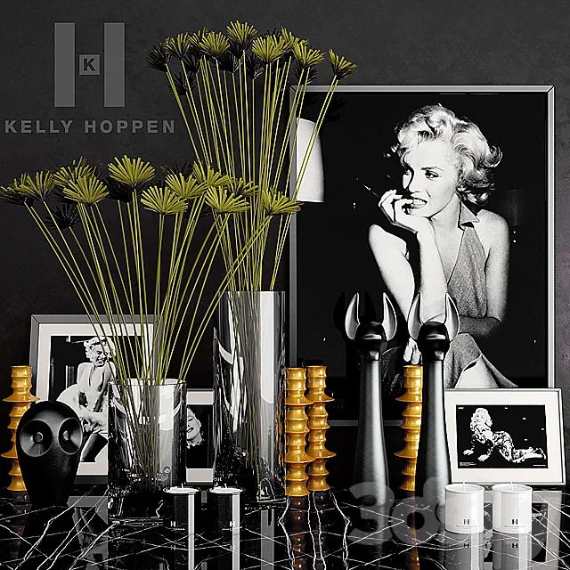 vases and plants kellyhoppen decor 3DModel