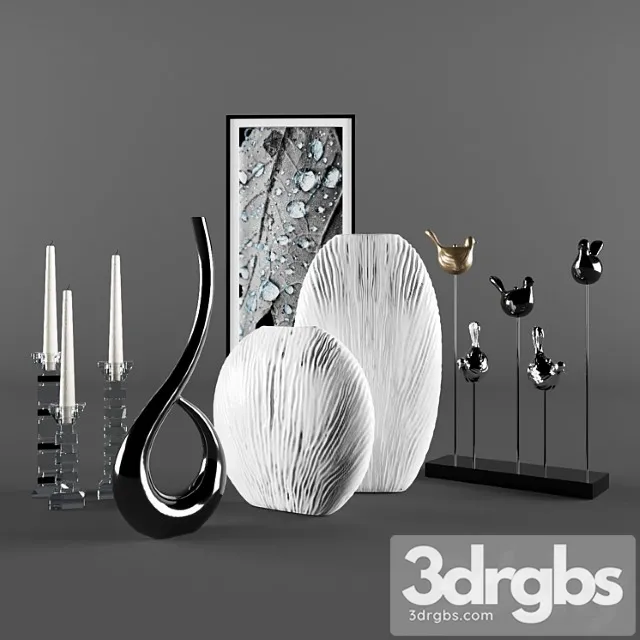 Vases Decor Set 2 3D Model Free
