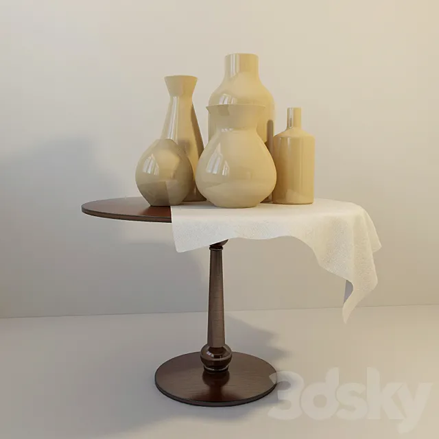 Vases on the table 3DModel