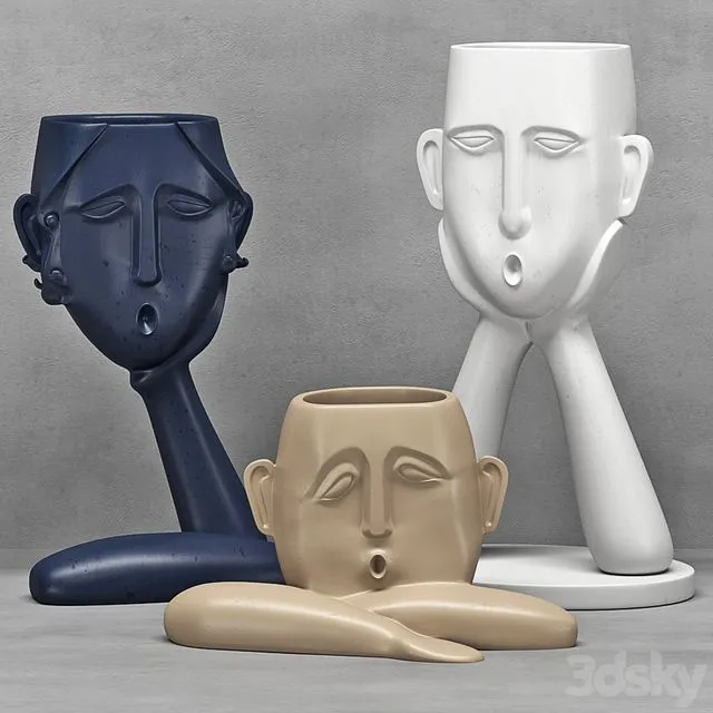 Vases set 3D Model