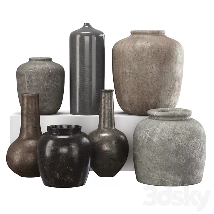 Vases set by House doctor / Set of jugs 3D Model