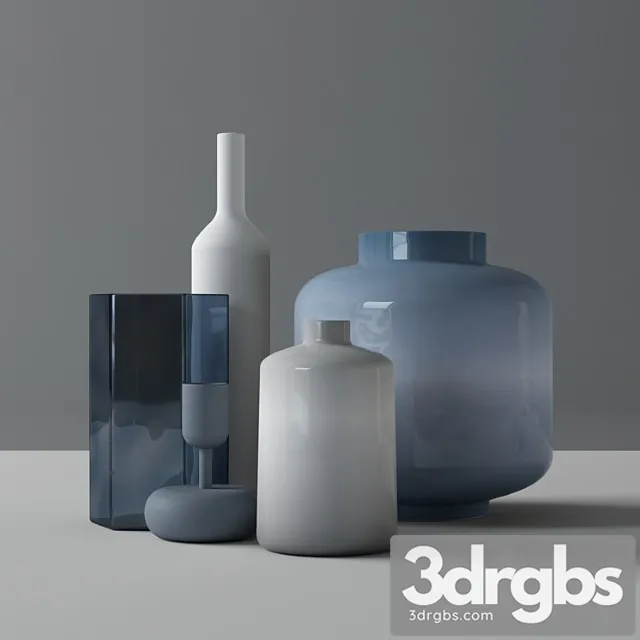 Vases Set Kodin1 3D Model Free