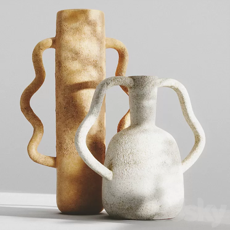 Vases with Handles by Zara Home Part 1 3D Model