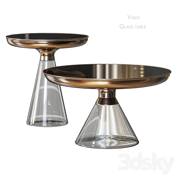 Vaso Glass Cosmorelax coffee table 3D Model Free