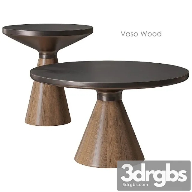 Vaso Wood Coffee Table by Cosmo 3D Model Free