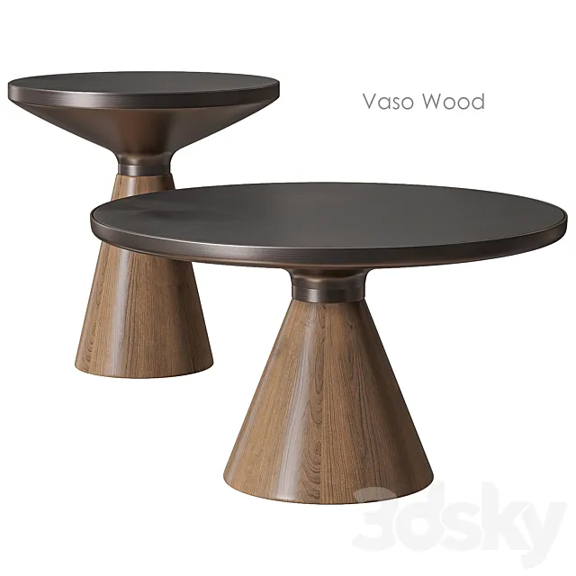 Vaso Wood Coffee table by Cosmo 3DModel