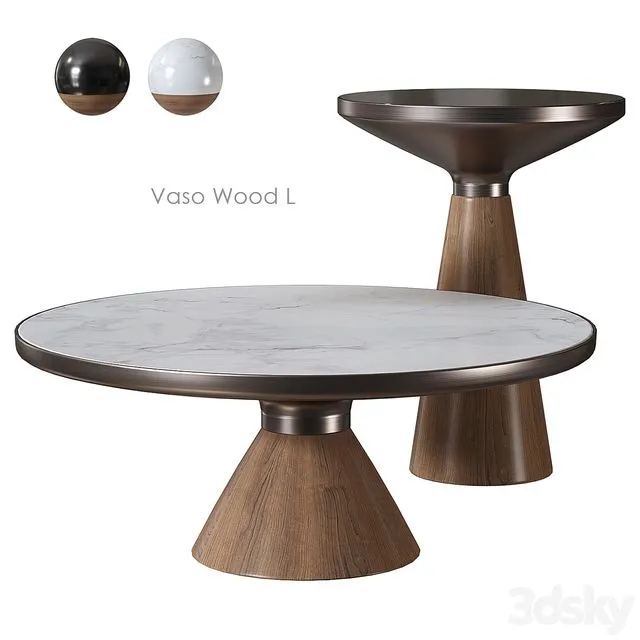 Vaso Wood L Coffee table from SKANDI FURNITURE 3D Model