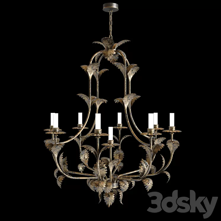 Vaughan Compiegne Leaf Chandelier 3D Model Free