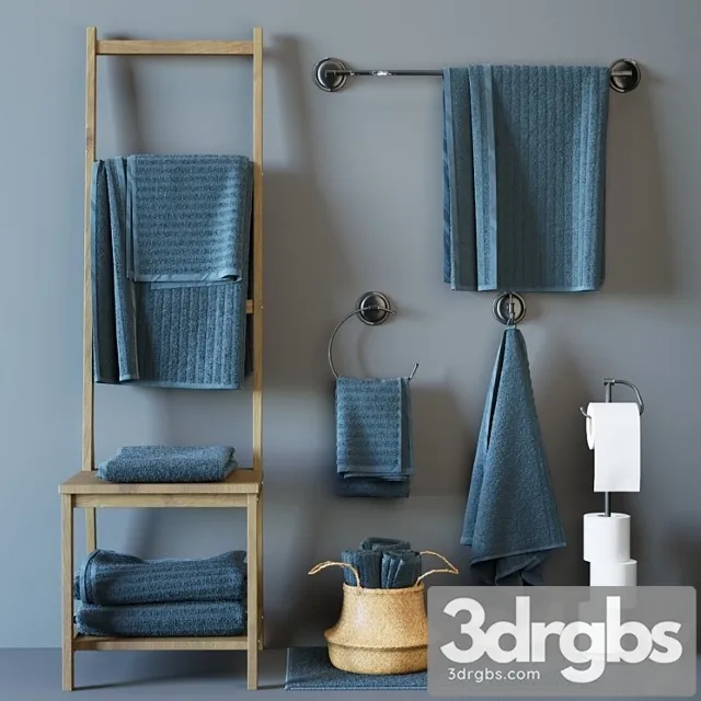 Vaughn Bath Towels Set 2 3D Model Free