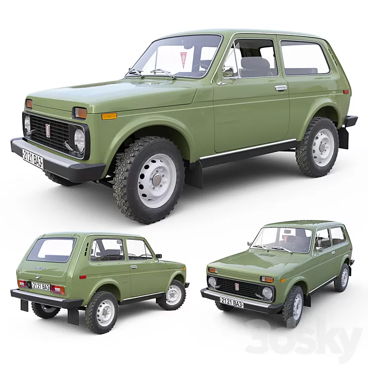 VAZ 2121 Niva 3D Model