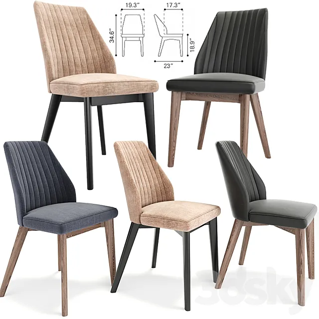 Vaz Dining Chair 02 3DModel