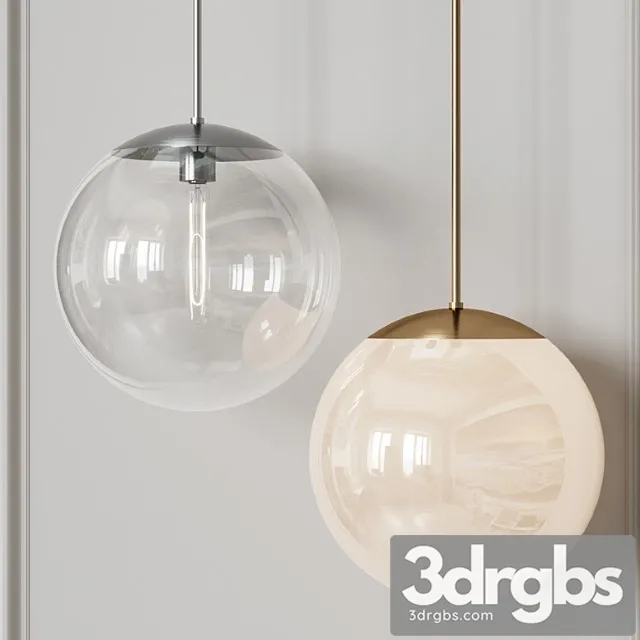 Vega indoor-outdoor brass gold and black nickel pendant light 3D Model Free