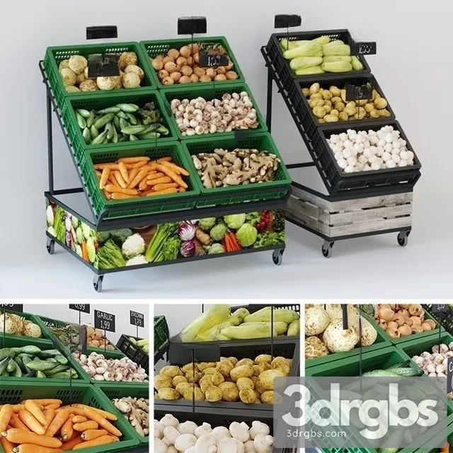 Vegetable Display 3D Model Free