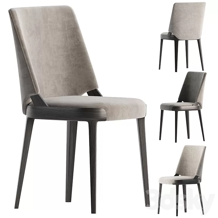 VELIS Dining CHair set 02 3D Model Free
