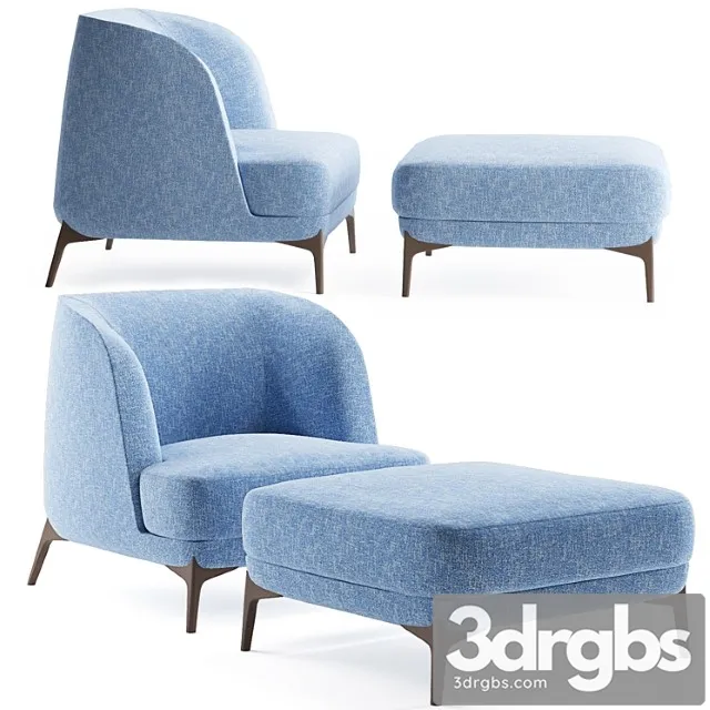 Velvet armchair 2 3D Model Free