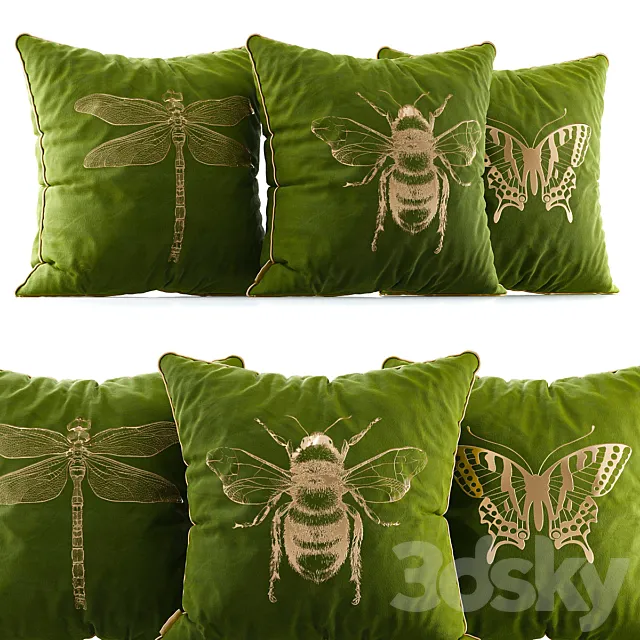 Velvet pillows 3DModel