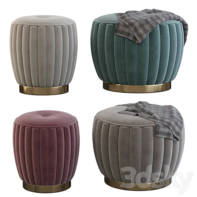 Velvet pouf 3DModel