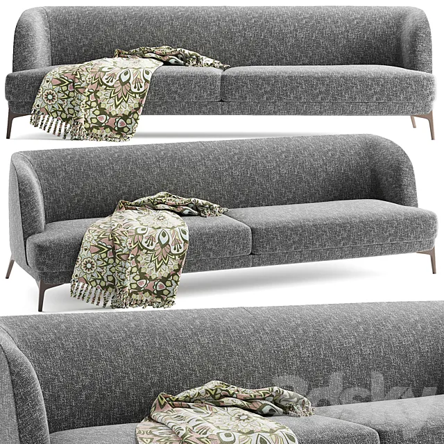 Velvet Sofa 2 3D Model