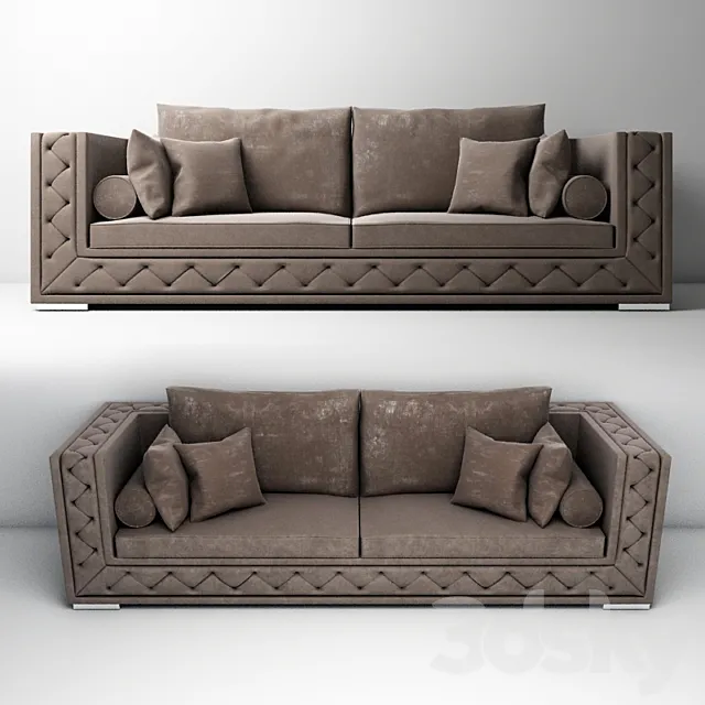Velvet Sofa 3D Model