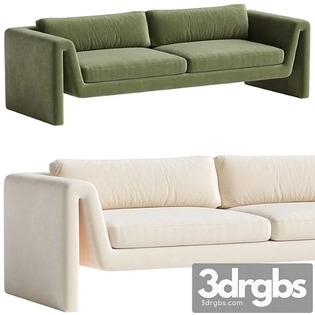 Velvet Sofa Mika 3D Model Free