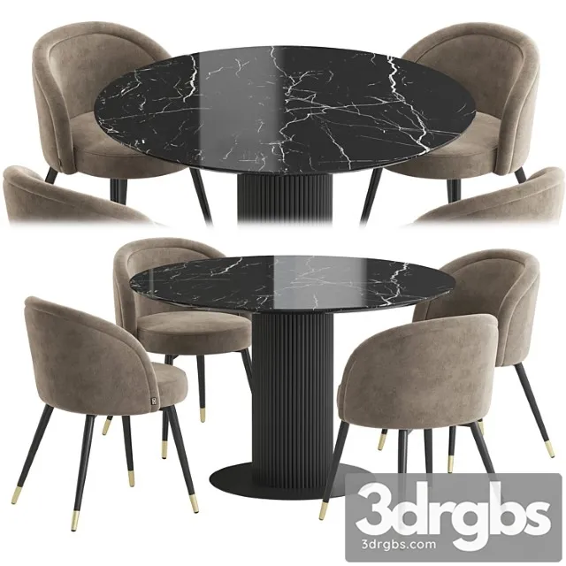 Velvet table chloe chair tok dining set