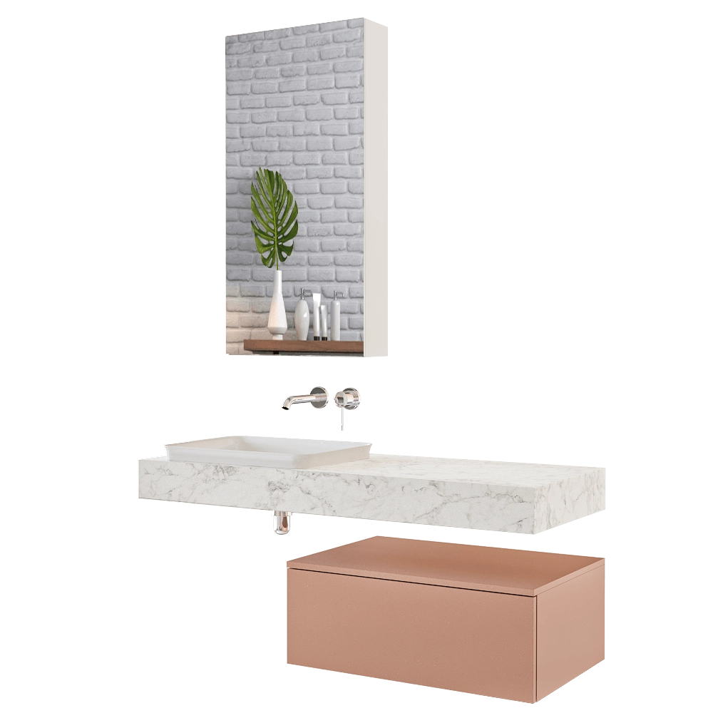 Velvex - Washbasin set Unique Unit 120 3D Model