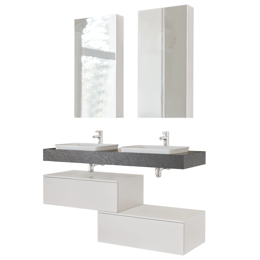 Velvex - Washbasin set Unique Unit 140 3D Model