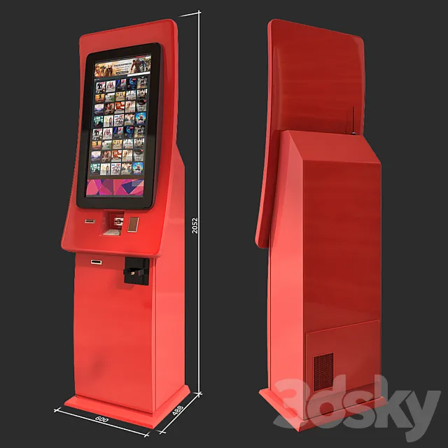 Vending machine for movie tickets 3D Model