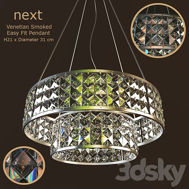 Venetian 5 Light Chandelier 3DModel