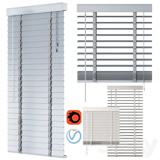 Venetian Blind 01 | NEXT | 50mm Slat Venetian Blind 3D Model