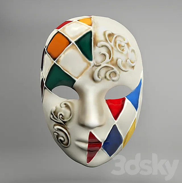 Venetian mask 3D Model