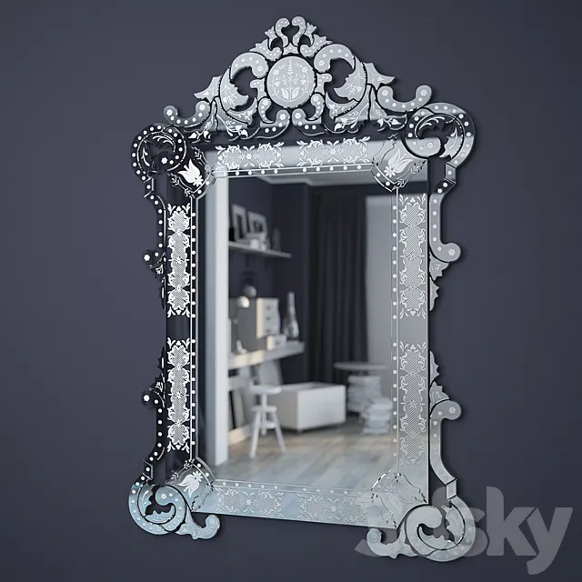 Venetian mirror “Margery” 3D Model