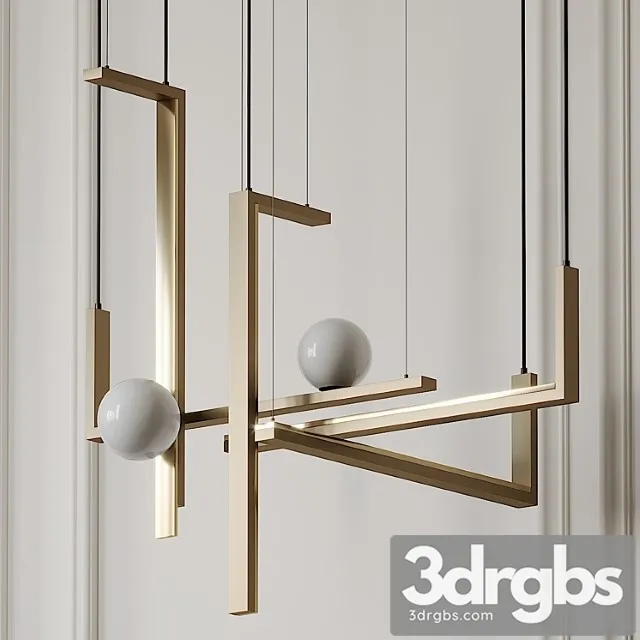 Venicem less 5 pendant light in metal and glass by massimo tonetto 3D Model Free